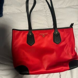 Michael Kors Red and Black Tote Bag